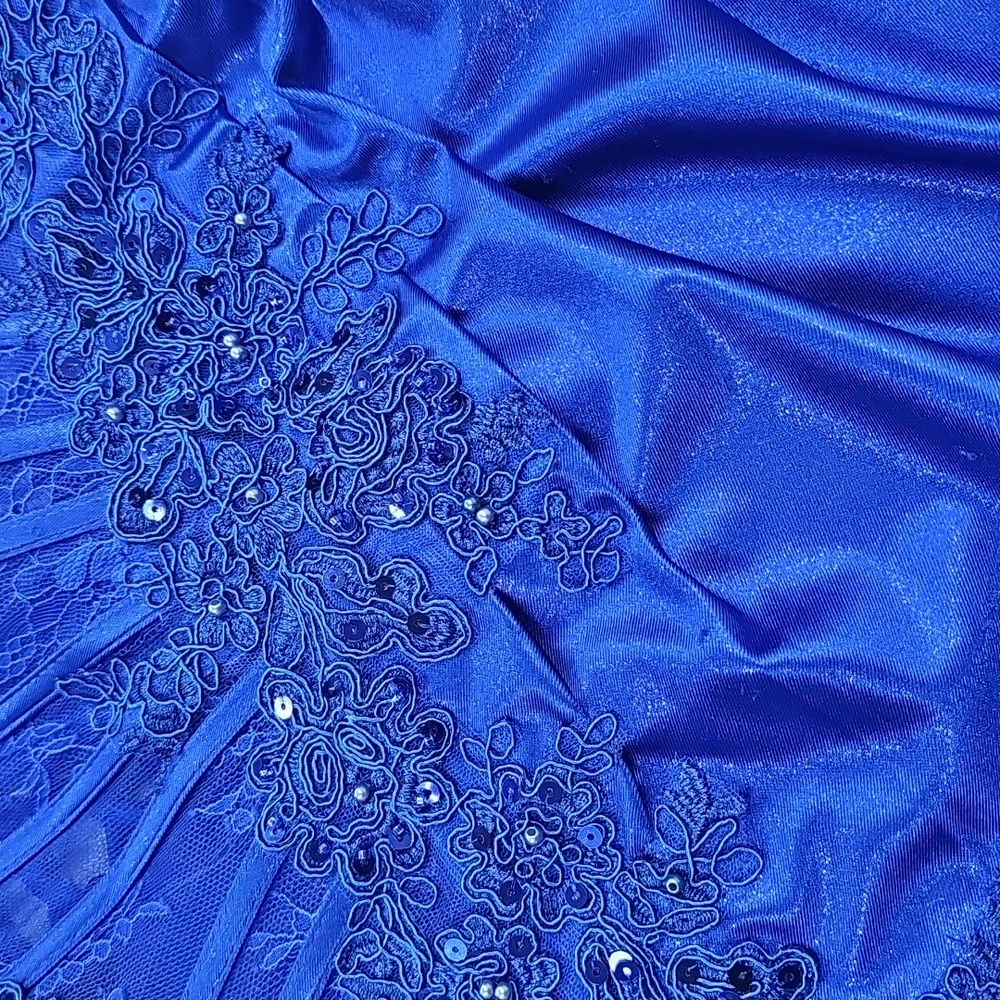 Bella Divine Corset Dress, Cobalt Blue, Size 10, Prom Dress / HOCO - Picture 5 of 14